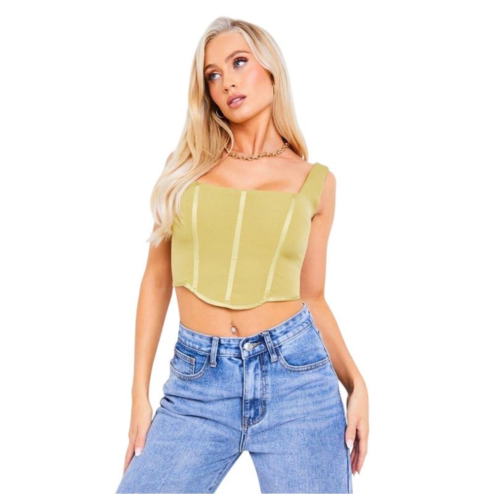 Missy Empire Womens/Ladies Corset Top / Khaki Green